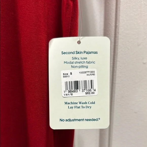 Tommy John Second Skin Women's Red Top - Picture 2 of 3